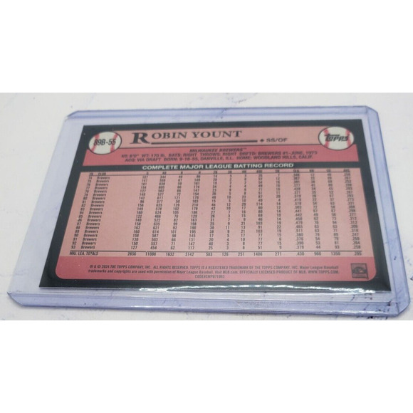 2024 Topps Series 1 Robin Yount 1989 35th Anniversary#89B-55 - Picture 4 of 4